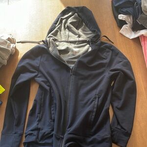 Navy blue zip up hoodie men’s medium back to school sweatshirt zip up hoodie